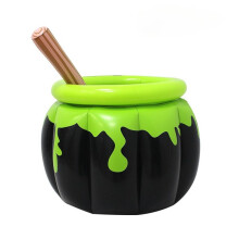 Horror Halloween Inflatable Ice Bucket Chilled Beverage Witch Stirring Candy Bucket Haunted House Bar Halloween Decor