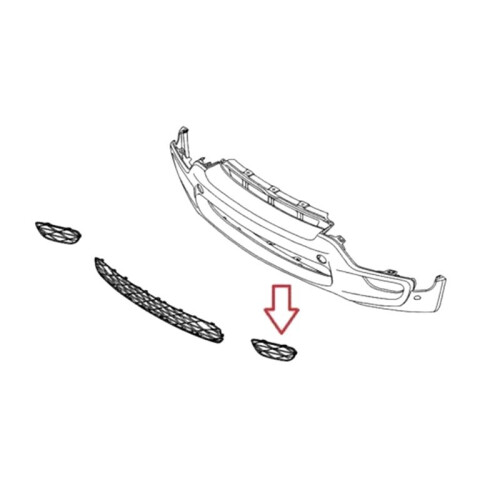 For  X5 E70 2006-2010 M Sport Front Bumper Closed Grid Grille 51118038287 Left 2
