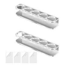 Acrylic Insulin Vial Holder for Refrigerator - Wall-Mounted Storage Compatible with U-100 Vials, 24mm Diameter