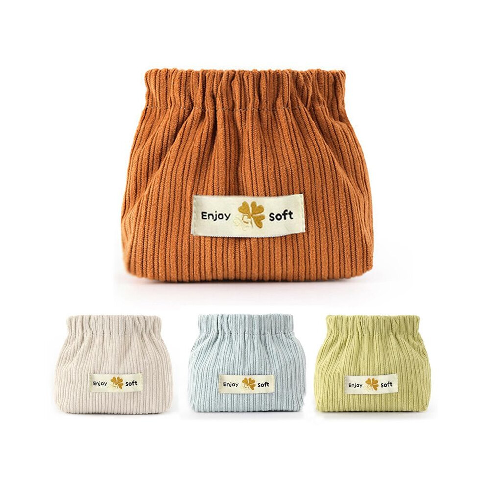 Corduroy Storage Bag Lipstick Bag Women'S Cosmetic Bag Snap Storage Bag Automatic Closure Travel  Coin Purse