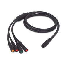 Cable Principal de Arnés de Cableado de 1 A 4 Cables A Prueba de Agua para Acelerador de Bicicleta Eléctrica, Conector A Prueba de Agua de Freno LCD