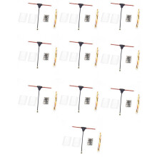 10 Pezzi Ricevitore ELRS 2,4 GHz ExpressLRS Ricevitore CRSF con Antenna di Tipo T per Parti di Droni da Attraversamento RC FPV