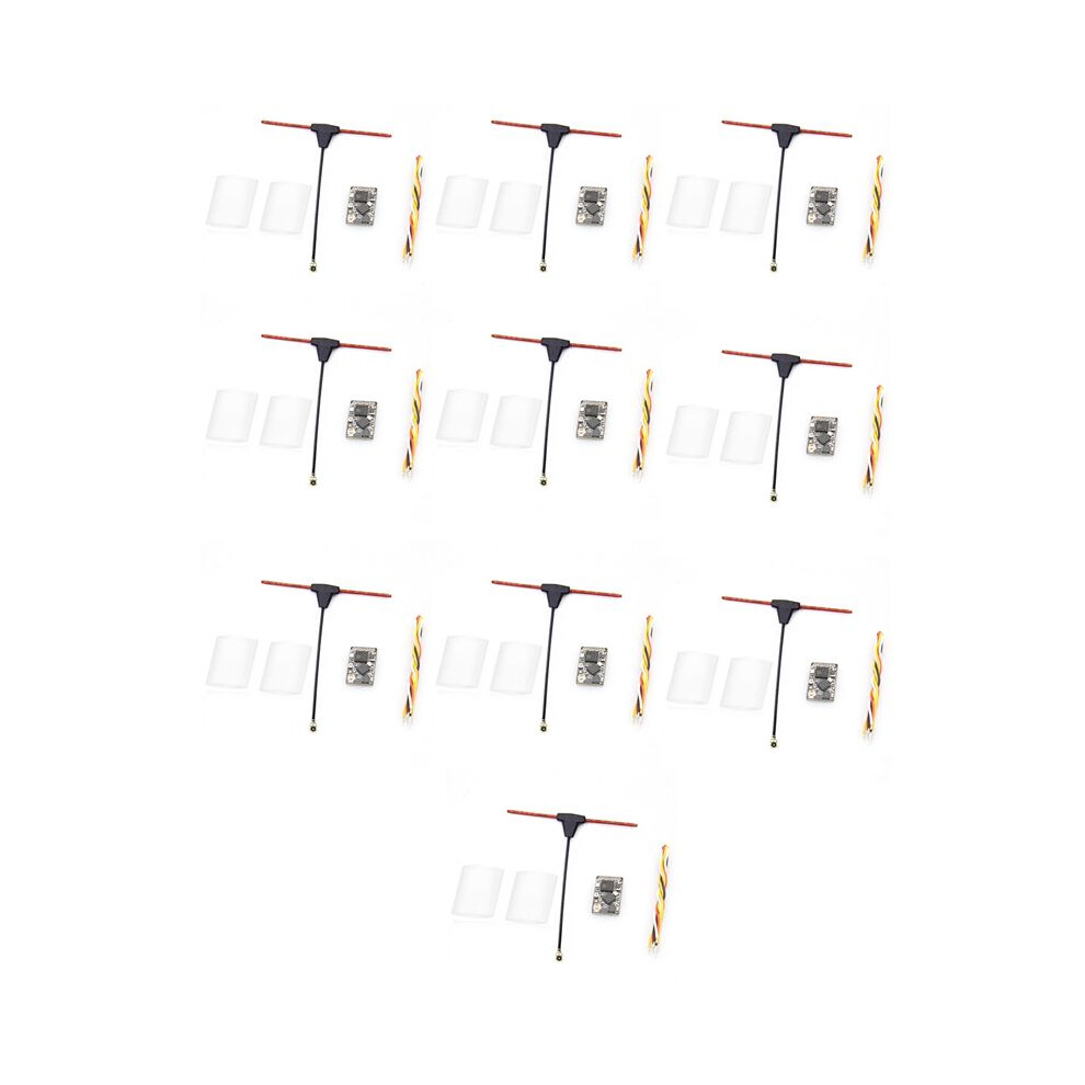 10Pcs Elrs Receiver 2.4Ghz Expresslrs Receiver Crsf With T-Type Antenna For Rc Fpv Traversing Drones Parts Light 6031484184850