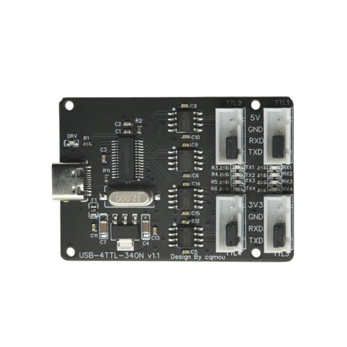 USB to TTL Module CH340 HUB TYPE-C Interface 4-Channel Four Solo TTL 2