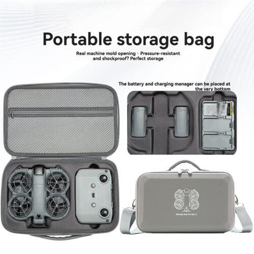 Storage Bag for  Neo 2 Drone Body Battery Protective Case for  Neo 2 Remote Controller Handbag NEO 2 Box Gray 1