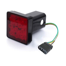 12LED-Bil Rött Bromsljus DRL Släpvagn Lastbil Dragkrokskydd 2 Tum Bogsering Bakre Bakljus Stroboskopljus Vattentätt Bakljus