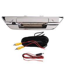 Tailgate Handle with Key-Hole Rear View Backup Pickup Truck Camera for Hilux Revo 2015-2021 Silver