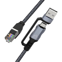 USB A USB C to RJ45 100Mbps Ethernet Adapter RJ45 to USB/Type-C 100Mbps LAN Network Cable for Laptop PC Mobile Phone