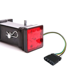 12 Diod LED, Czerwone Światło Hamowania DRL, Osłona Haka Holowniczego, 2-Calowe, Tylne Światło Stroboskopowe, Wodoodporne Światło Tylne
