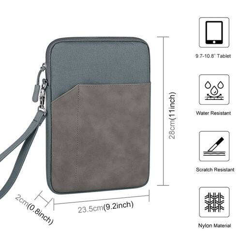 Sac pour tablette 7,9-10,8 pouces, matelassé, nylon, rose 1