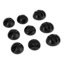 18Stk Kabelclips Schwarz Mit 1-2-3 Kabelhalter Für Schreibtisch