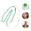 3Stk Grüne Brillenkette Perlen, Fein 6
