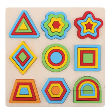 Puzzle Bois Couleur Et Formes Jeu Éducatif Développement Enfant