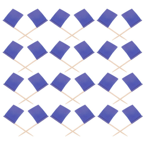 500Pièces Drapeaux Fromage Bleus Pour Mariage En Bois Papier
