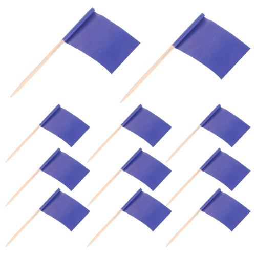 500Pièces Drapeaux Fromage Bleus Pour Mariage En Bois Papier 1