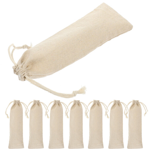 20Pièces Pochons Couverts En Coton Beige À Cordon 1