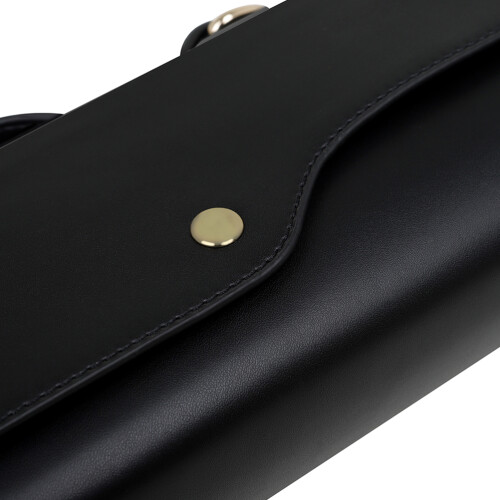 Boîtier Flûte Protection PU Cuir Noir Avec Intérieur 2