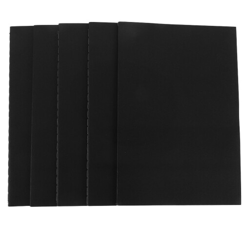 10Pièces Carnet De Dessin Noir Pages Blanches Pour Croquis 1