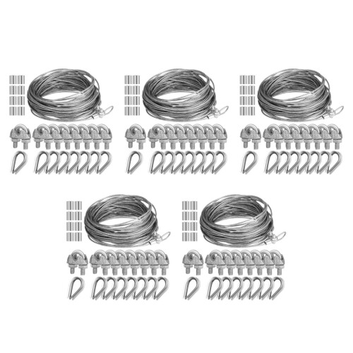 5Pièces Fil Câble Acier À Usage Suspendu Pour Jardin Intérieur 2