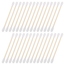 30Pièces Coton-Tiges Bois Colorés Pour Oreilles Et