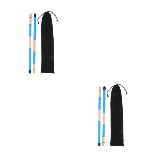 2Paires Baguettes Percussion Bambou Compactes Pour Jazz Folk 2