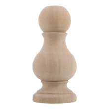 Beige Solid Wood Stair and Bed Post Finials Unfinished Decorative