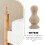 Beige Solid Wood Stair and Bed Post Finials Unfinished Decorative 8