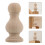 Beige Solid Wood Stair and Bed Post Finials Unfinished Decorative 9