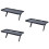 3Pcs Black Simple Wall-Mounted Rack with Large Storage for Home 7