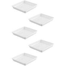 20Pcs White Plastic Plant Trays Durable Saucer for Indoor Pot Display