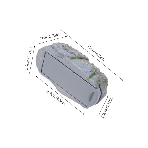Light Grey Resin Rock Key Hider Outdoor Concealed Key Storage 1