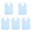 5Pcs Sky-Blue Adult Bibs Washable Polyester Dining Clothing Protector 2