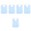 5Pcs Sky-Blue Adult Bibs Washable Polyester Dining Clothing Protector 4