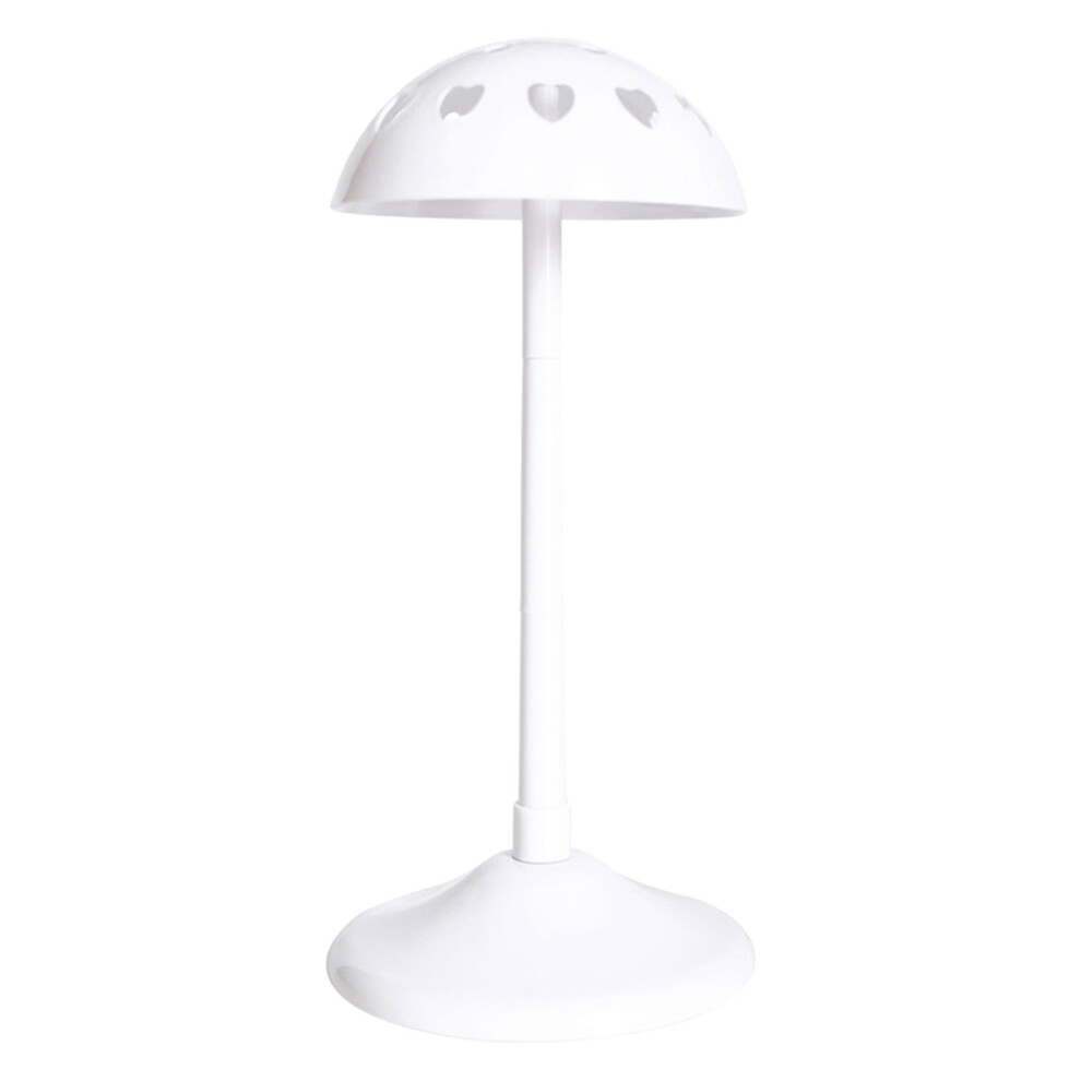 Vaguelly Unisex White Durable Plastic Wig Display Stand Portable And Detachable