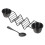 2Sets Black Taco Rack with Stainless Steel Dipping Cups for Kitchen 1