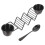 2Sets Black Taco Rack with Stainless Steel Dipping Cups for Kitchen 2