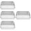 4Pcs Lightweight Stainless Steel Baking Pans Rectangle for Oven Use 8