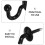 4Pcs Black Curtain Tiebacks Hooks Zinc Alloy Decorative Wall Organizer 7