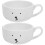 2Pcs White Ceramic Mug Cute Milk Cup Coffee Tea Drinkware 6