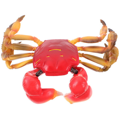 3Stk Kreative Kunststoff Krabbenfiguren Simulation Deko Mehrfarbig