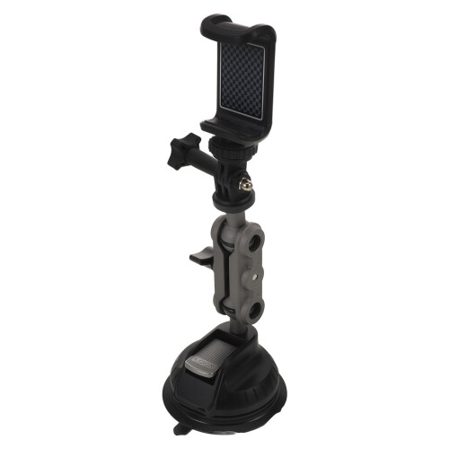 Black Car Mount Suction Cup Bracket Adjustable Camera Stand
