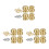 12Pcs Heavy-Duty Brass Feet for Boxes Wood Tray Replacement Hardware 8