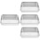 4Pcs Lightweight Stainless Steel Baking Pans Rectangle for Oven Use 7
