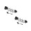 2Sets Black Taco Rack with Stainless Steel Dipping Cups for Kitchen 6