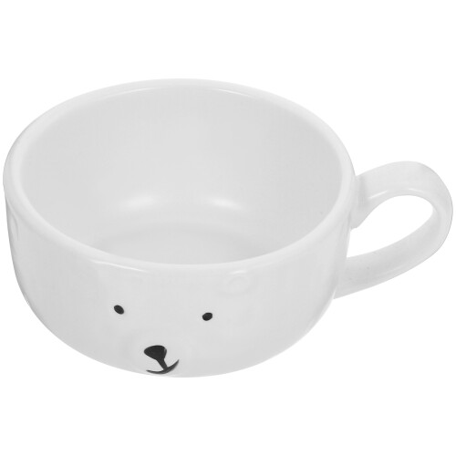 2Pcs White Ceramic Mug Cute Milk Cup Coffee Tea Drinkware 1