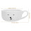 2Pcs White Ceramic Mug Cute Milk Cup Coffee Tea Drinkware 9