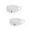 2Pcs White Ceramic Mug Cute Milk Cup Coffee Tea Drinkware 8