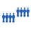 8Pcs Blue Compact Foosball Figures Table Soccer Player Replacement Set 4