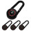 16Pcs Black ABS Hiking Buckle Keychain with Compass 1