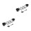 2Sets Black Taco Rack with Stainless Steel Dipping Cups for Kitchen 3